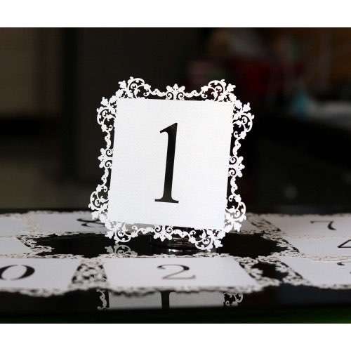 Table Card Wholesale Laser Cut Number Card NO.1-NO.10,No.11-NO.20